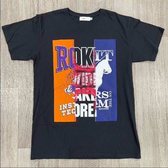𝅺Rokit Mens Triple Threat Graphic T-Shirt - Picture 2 of 3